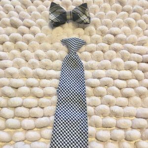 Toddler boy clip on bow tie & tie 🔴